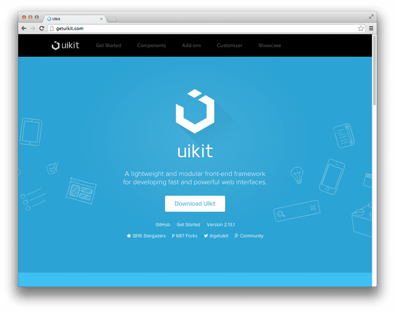 UIKit oleh YOOtheme (sumber: Sitepont)