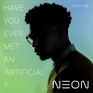 NEON Artificial Human Banner